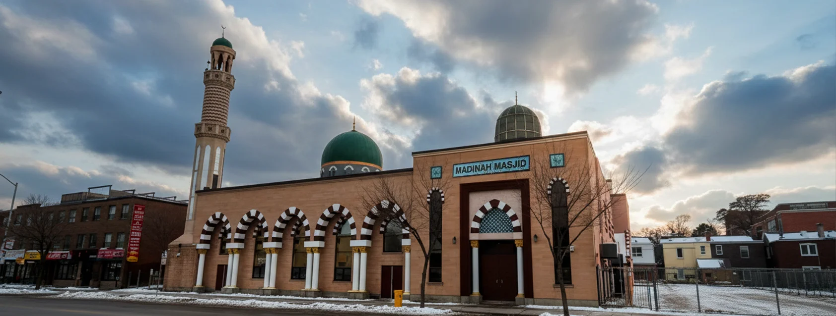 Exterior view of Madinah Masjid Toronto building